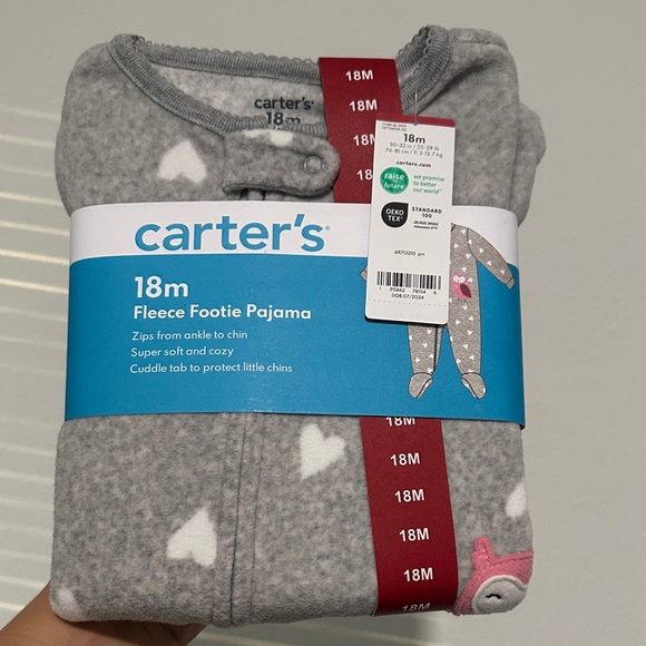 Carter's Baby Fleece Footie Pajama - Picture 4 of 6